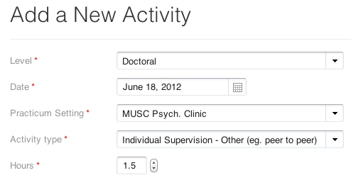 APPIC Supervision Activity Type Name Change